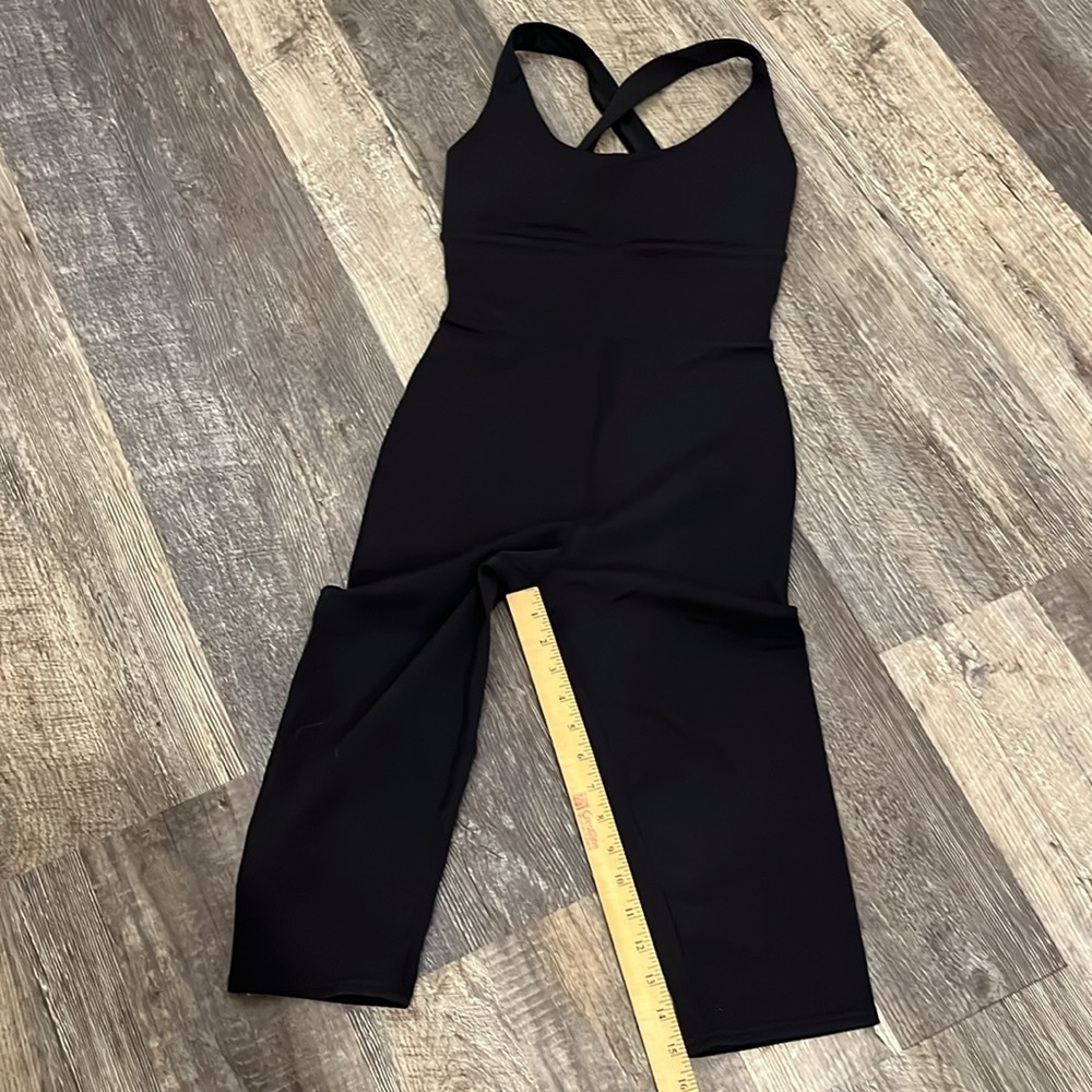 ALO Yoga Airbrush Physique Onesie Black Jumpsuit Bodysuit - Picture 16 of 16